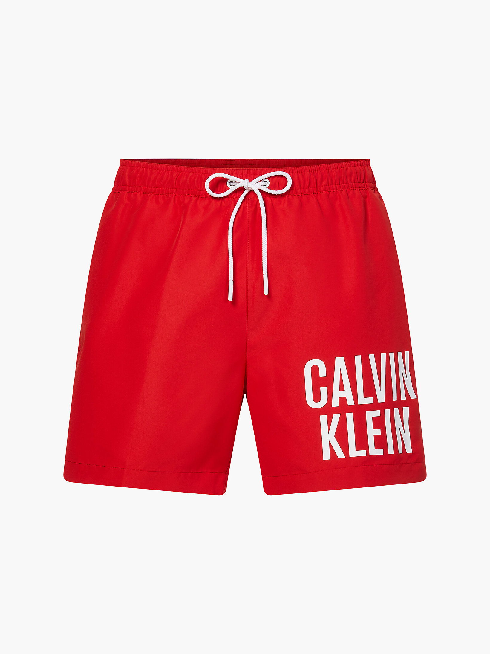 Deep Crimson Medium Drawstring Swim Shorts - Intense Power undefined men Calvin Klein