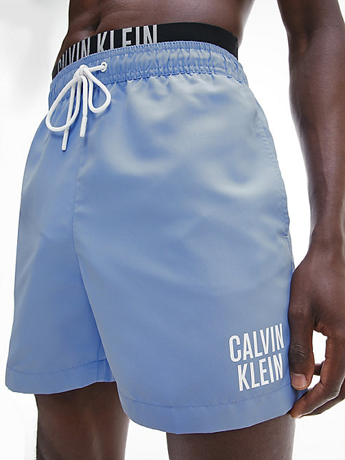 Calvin Klein Middelgrote Zwembroek Voor in het Blauw voor heren Heren Kleding voor voor Strandkleding voor Board en zwemshorts 