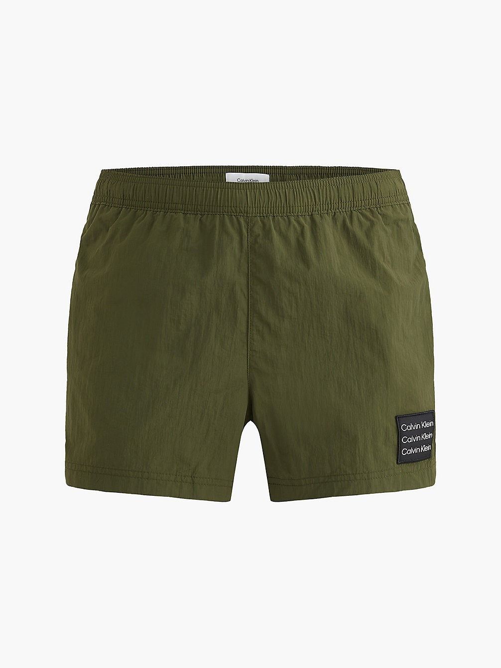 CROCODILE GREEN Short Drawstring Swim Shorts - CK Nylon undefined men Calvin Klein