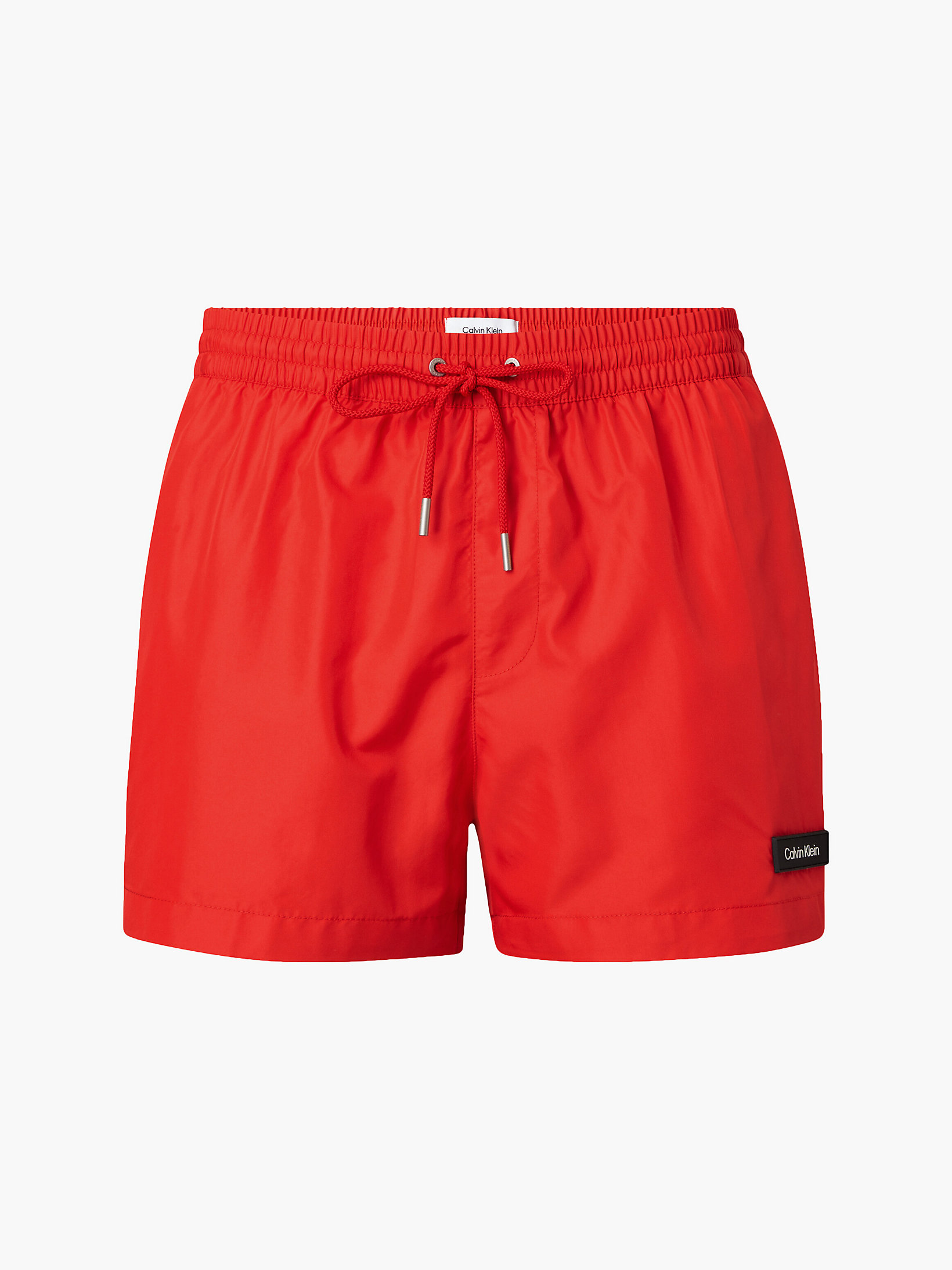 Deep Crimson Short Drawstring Swim Shorts - Core Solids undefined men Calvin Klein