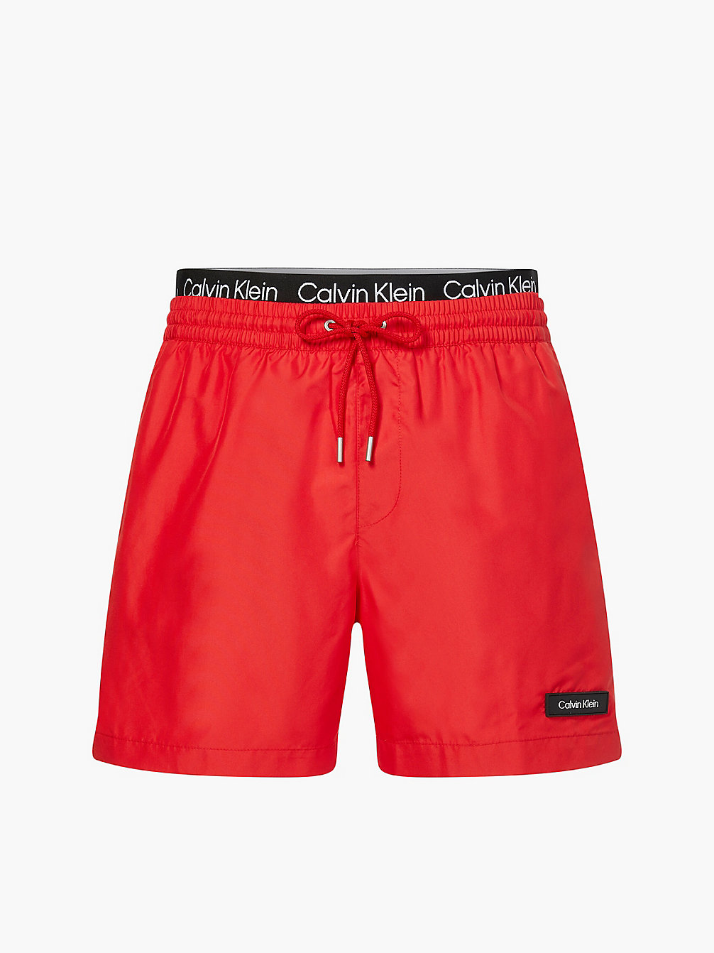 DEEP CRIMSON Double Waistband Swim Shorts - Core Solids undefined men Calvin Klein