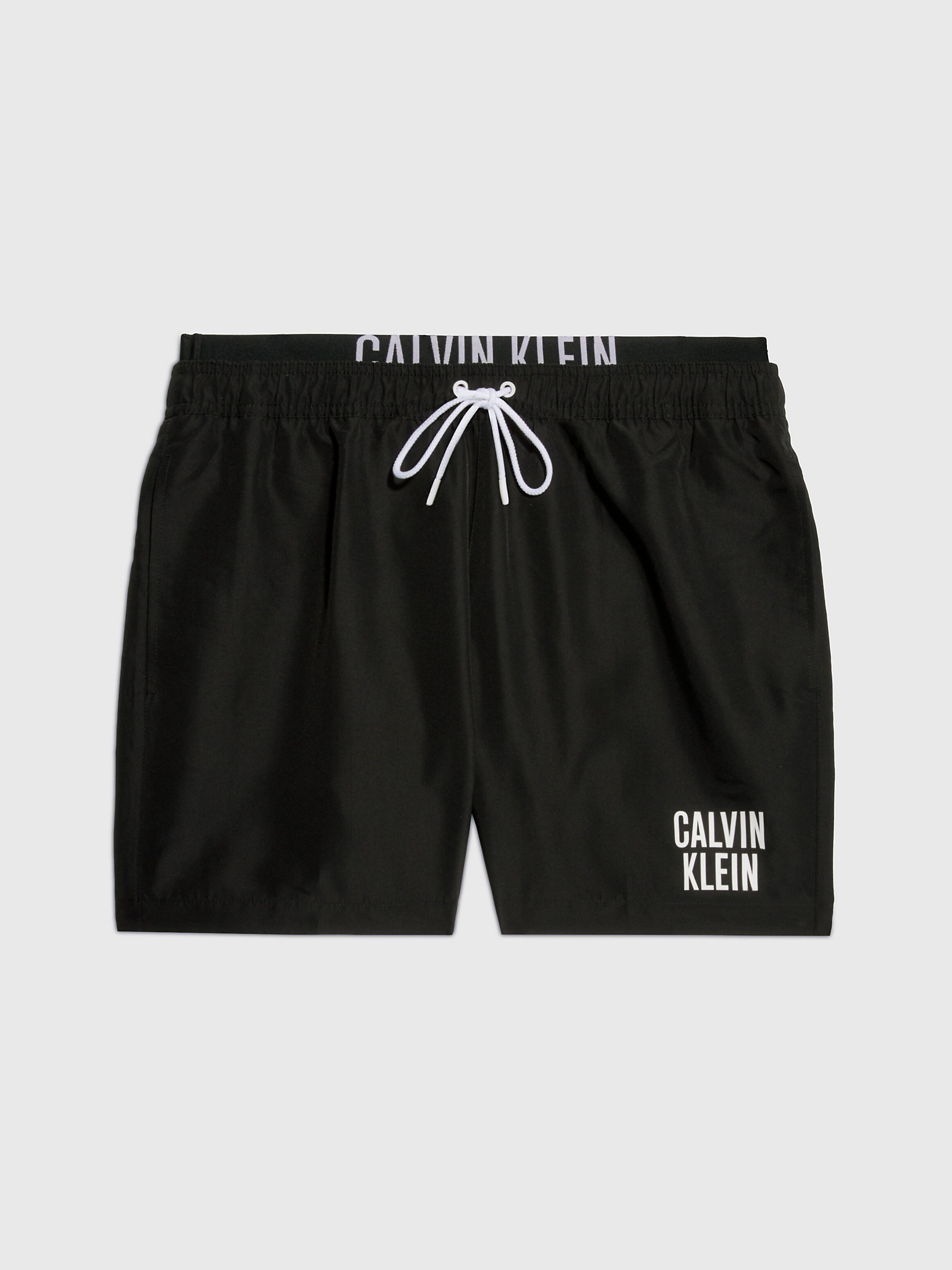 Pvh Black > Короткие плавательные шорты с двойной резинкой > undefined женщины - Calvin Klein
