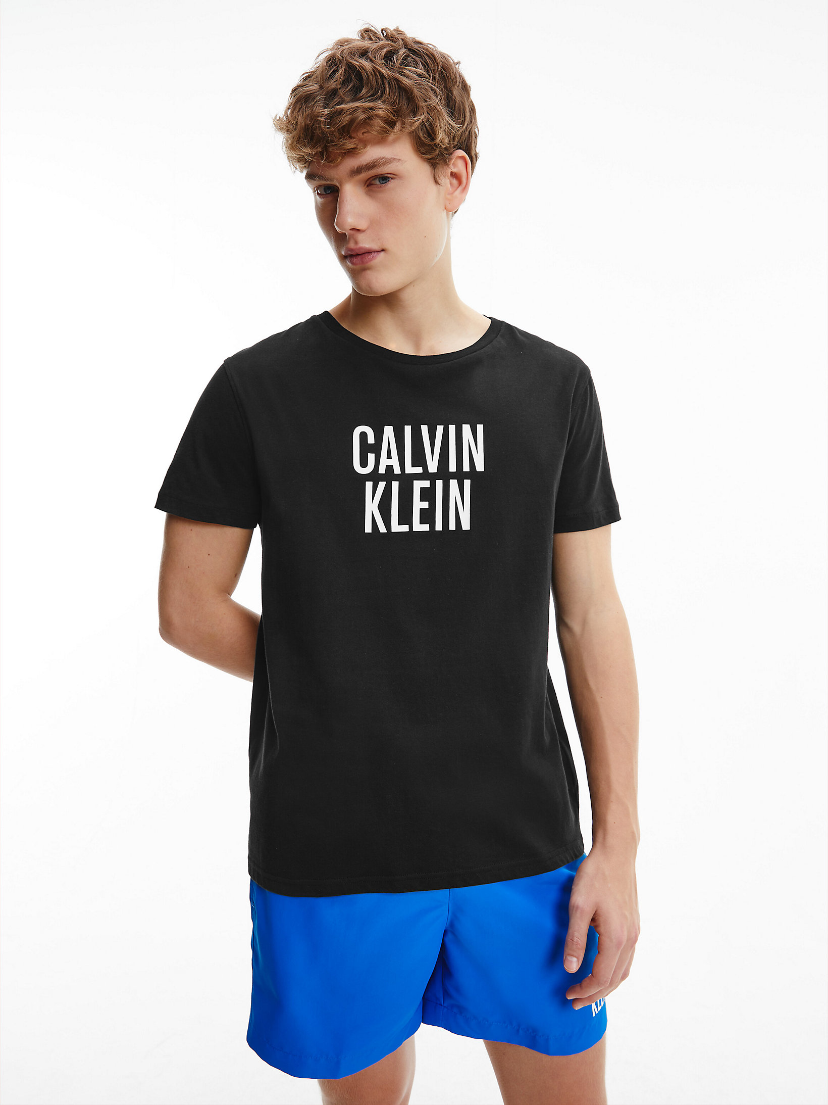 T-Shirt De Plage En Coton Bio - Intense Power > Pvh Black > undefined hommes > Calvin Klein