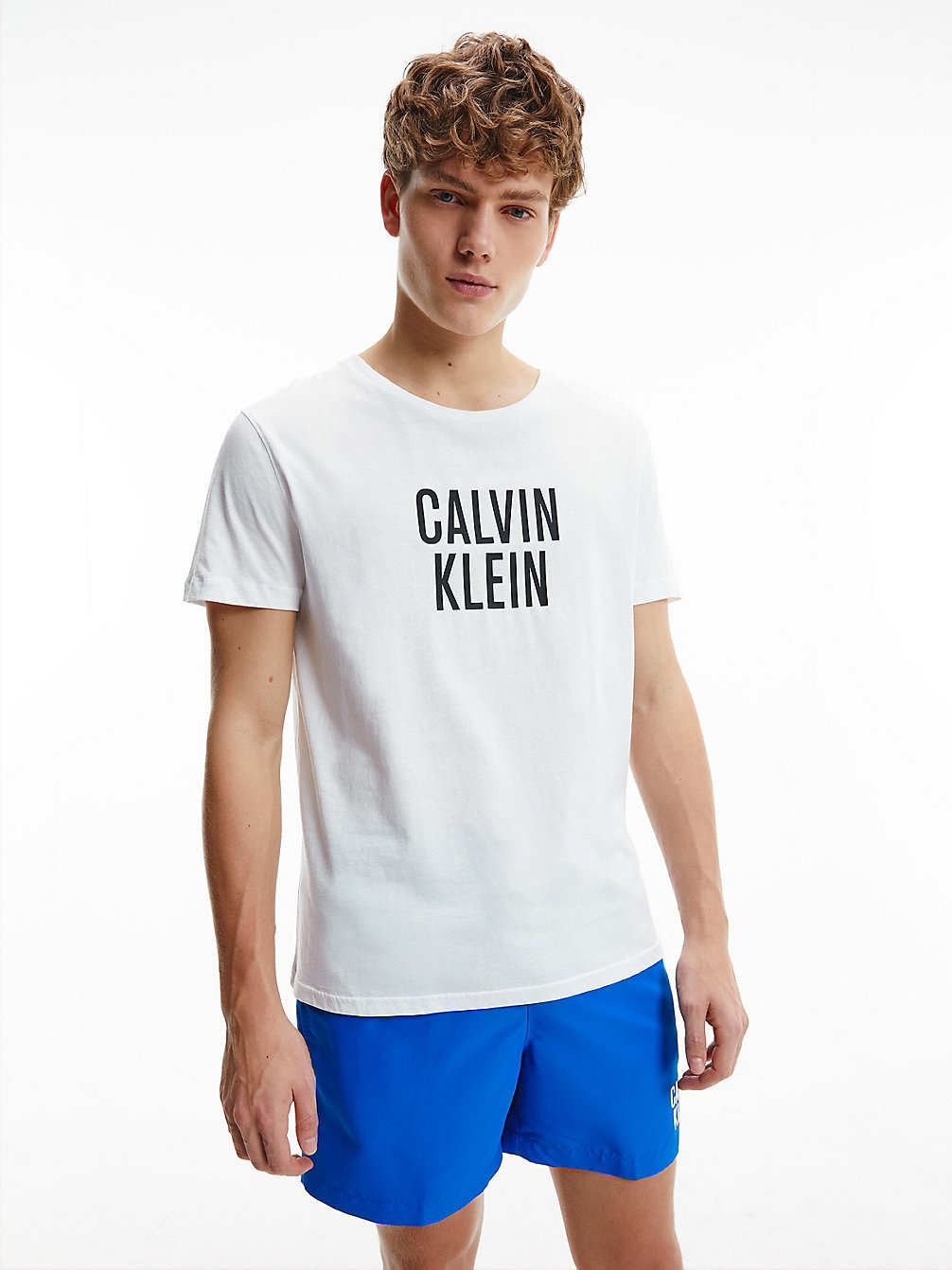 PVH CLASSIC WHITE > T-Shirt Plażowy Z Bawełny Organicznej - Intense Power > undefined Mężczyźni - Calvin Klein