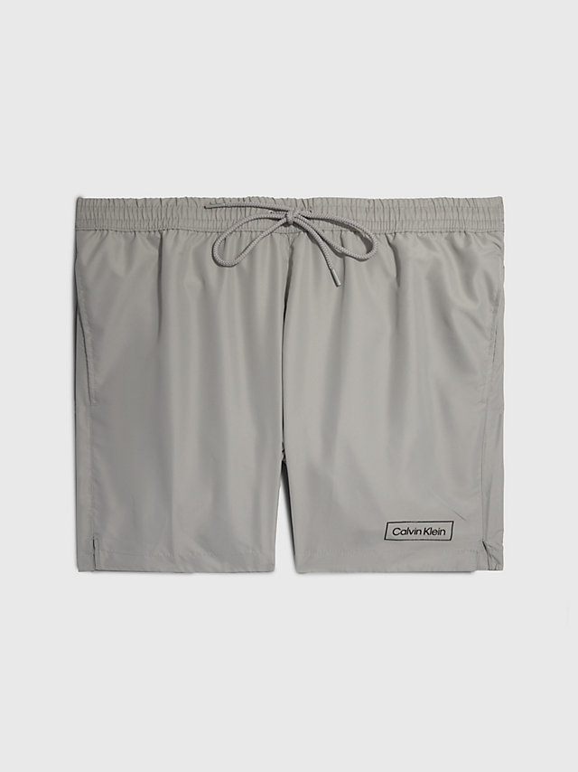 Mercury Grey Medium Drawstring Swim Shorts - Core Festive undefined men Calvin Klein