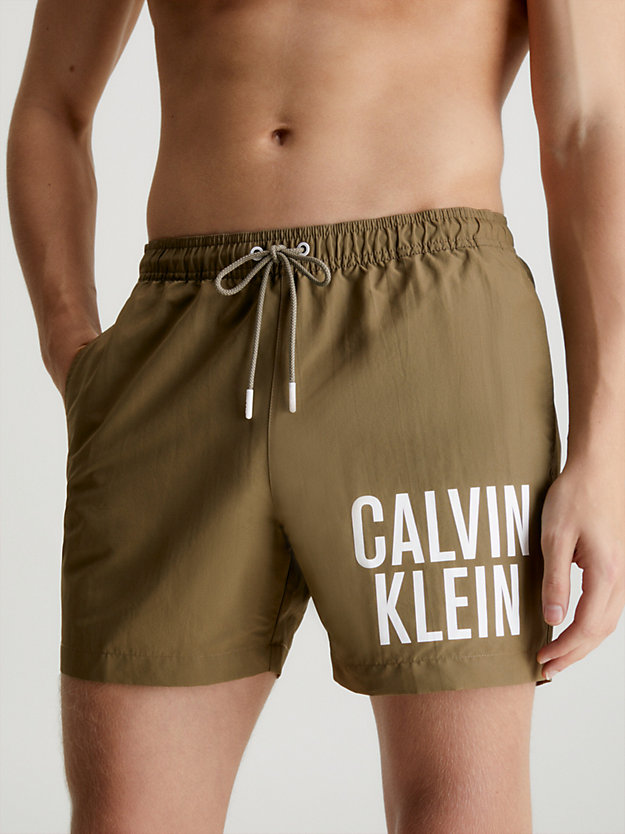 NETTLE Medium Drawstring Swim Shorts - Intense Power for men CALVIN KLEIN