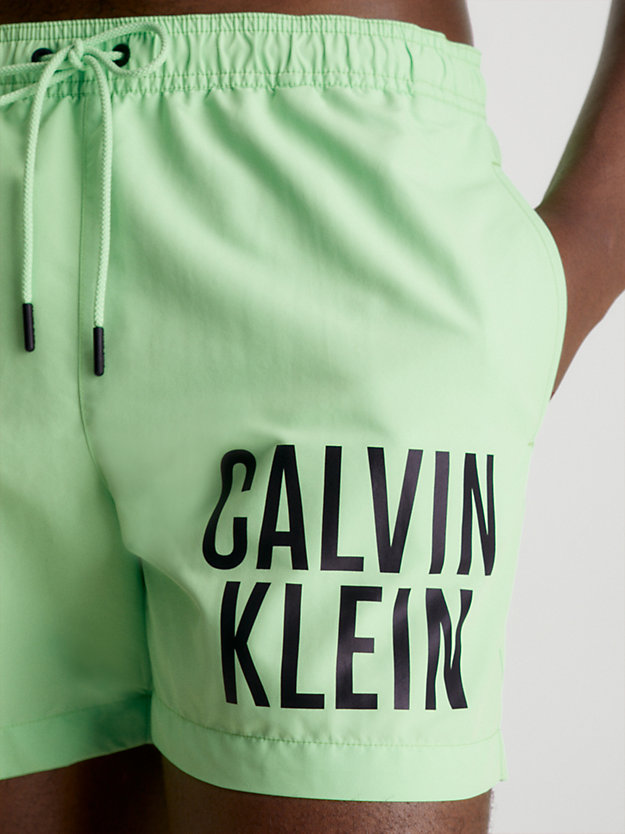 LIME MIST Medium Drawstring Swim Shorts - Intense Power for men CALVIN KLEIN