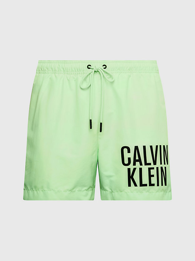 LIME MIST Medium Drawstring Swim Shorts - Intense Power for men CALVIN KLEIN