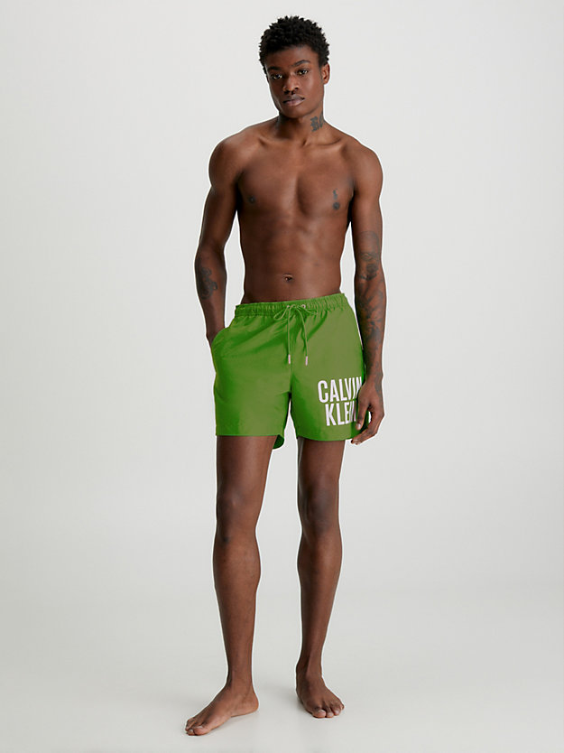 green apple medium drawstring swim shorts - intense power for men calvin klein