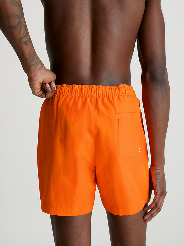 sun kissed orange medium drawstring swim shorts - intense power for men calvin klein