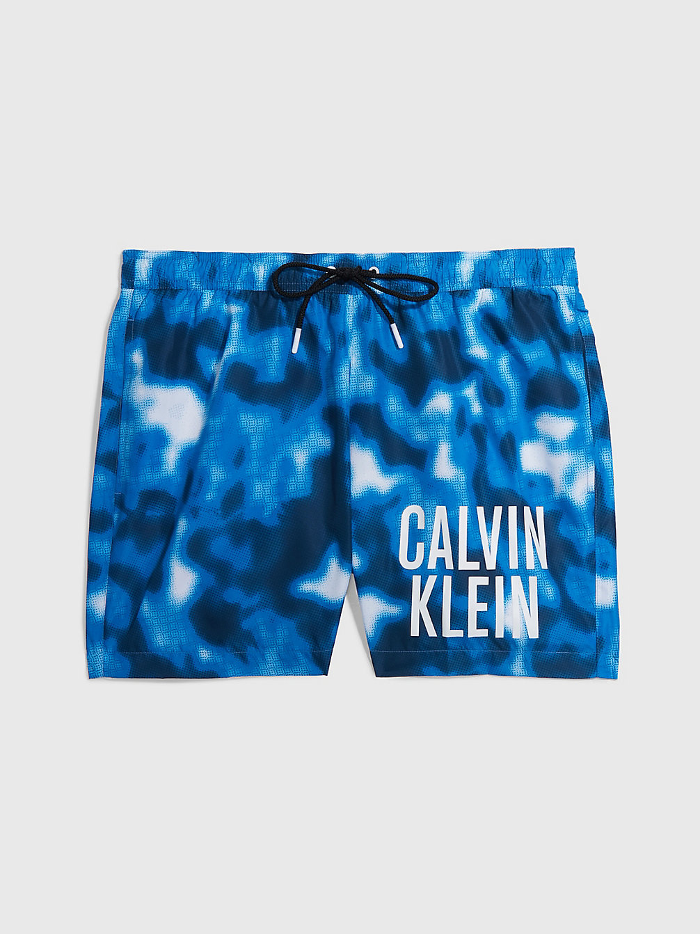 IP BLURRED CAMO BLUE AOP Medium Drawstring Swim Shorts - Intense Power undefined men Calvin Klein