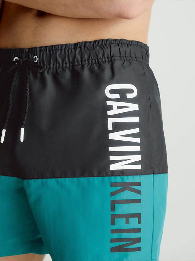 SALTWATER GREEN Medium Drawstring Swim Shorts - Intense Power for men CALVIN KLEIN
