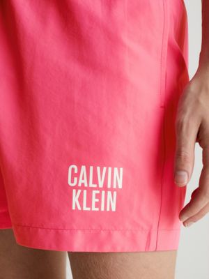 pink flash double waistband swim shorts - intense power for men calvin klein