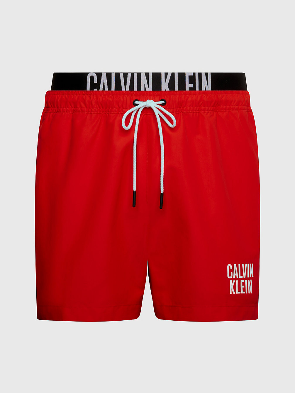 CAJUN RED Double Waistband Swim Shorts - Intense Power undefined men Calvin Klein