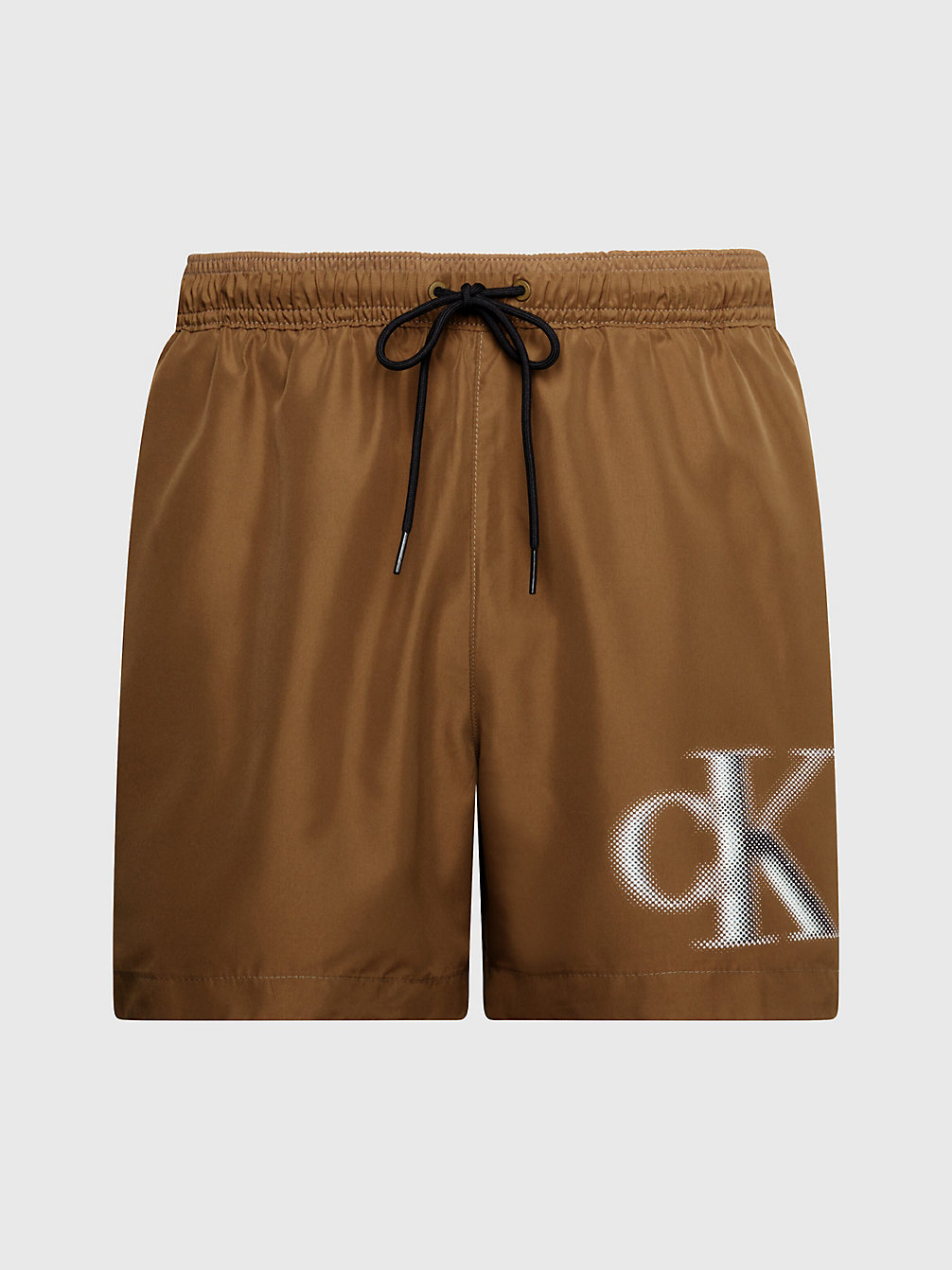 BROWN OLIVE Medium Badeshorts Mit Tunnelzug – CK Monogram undefined Herren Calvin Klein