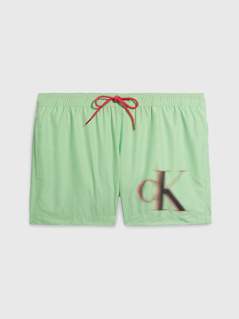 LIME MIST Short Drawstring Swim Shorts - CK Monogram undefined men Calvin Klein