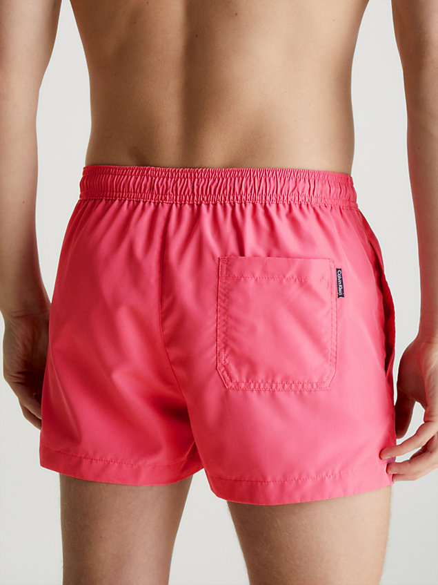 pink short drawstring swim shorts - ck monogram for men calvin klein