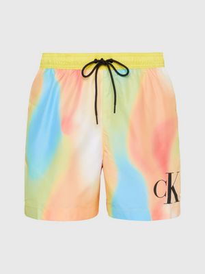 Orange calvin sale klein swim shorts