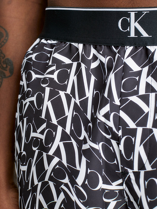 black board shorts - ck monogram for men calvin klein