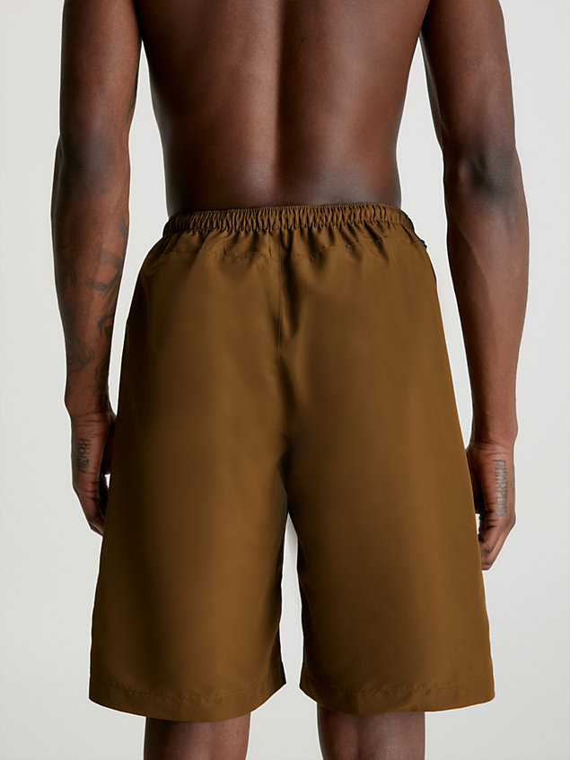 brown board shorts - ck monogram for men calvin klein