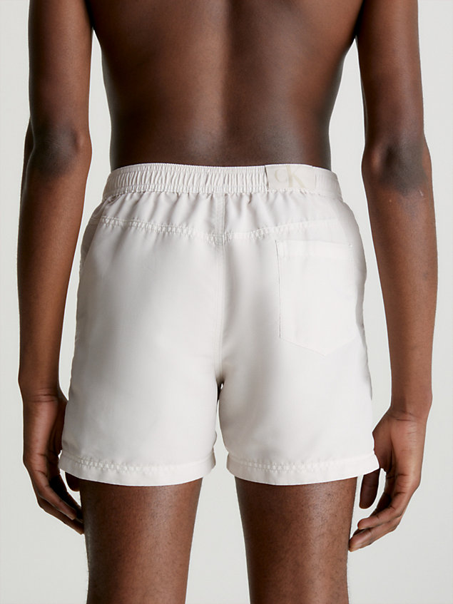 beige medium drawstring swim shorts - ck authentic for men calvin klein