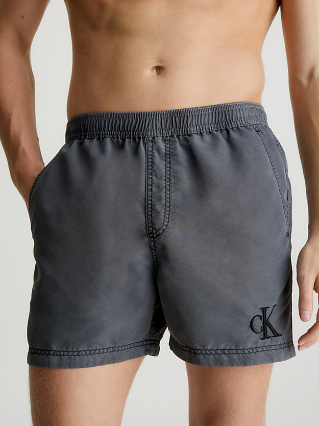 pvh black medium drawstring swim shorts - ck authentic for men calvin klein