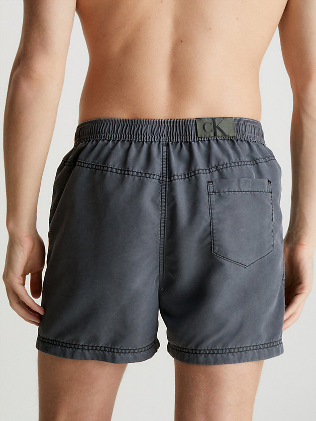 black medium drawstring swim shorts - ck authentic for men calvin klein