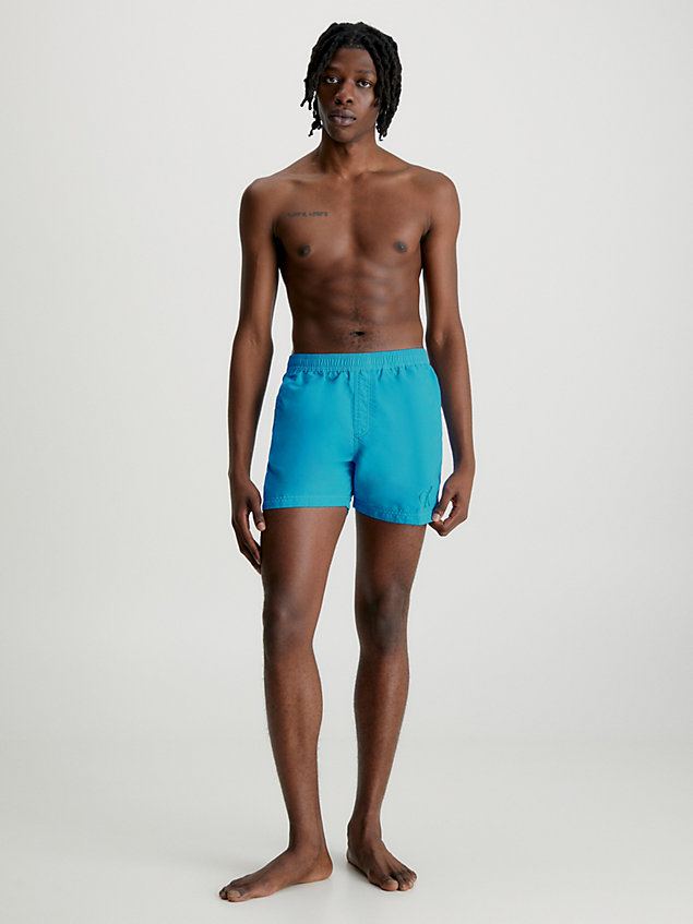 blue medium drawstring swim shorts - ck authentic for men calvin klein