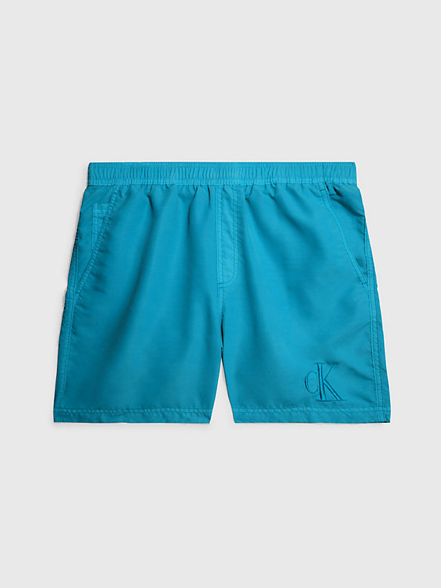 blue medium drawstring swim shorts - ck authentic for men calvin klein