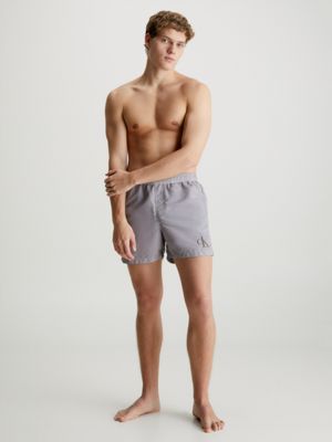brown medium drawstring swim shorts - ck authentic for men calvin klein
