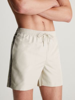 Calvin klein taped hot sale drawstring swim shorts