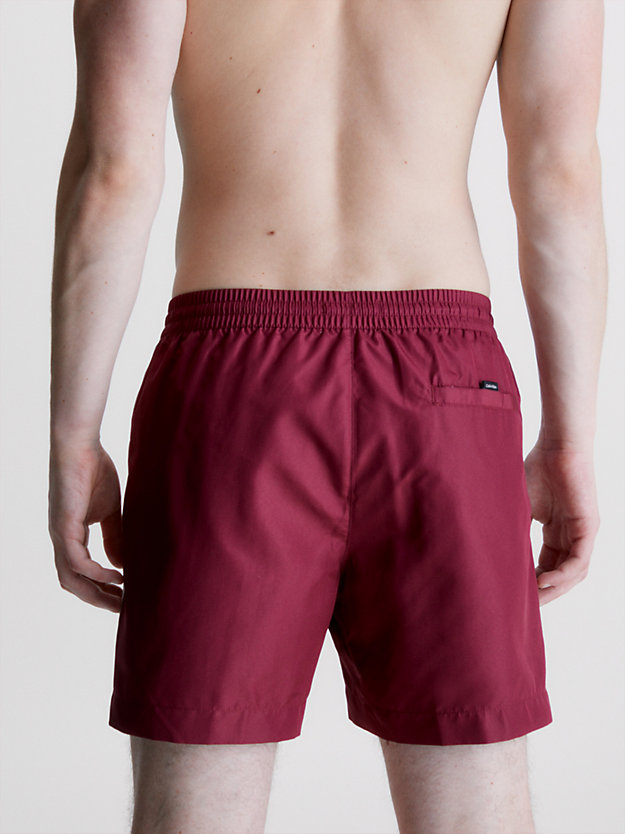 CHIANTI WINE Medium Drawstring Swim Shorts - Logo Tape for men CALVIN KLEIN