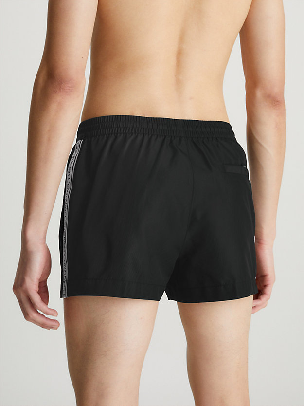 PVH BLACK Short Drawstring Swim Shorts - Logo Tape for men CALVIN KLEIN