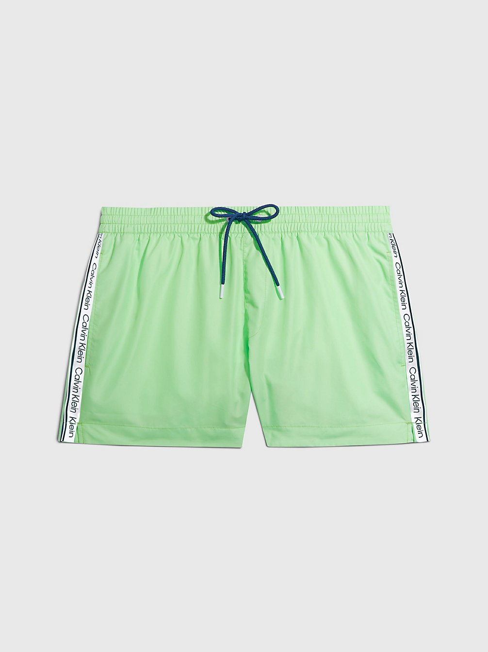 LIME MIST Short Drawstring Swim Shorts - Logo Tape undefined men Calvin Klein