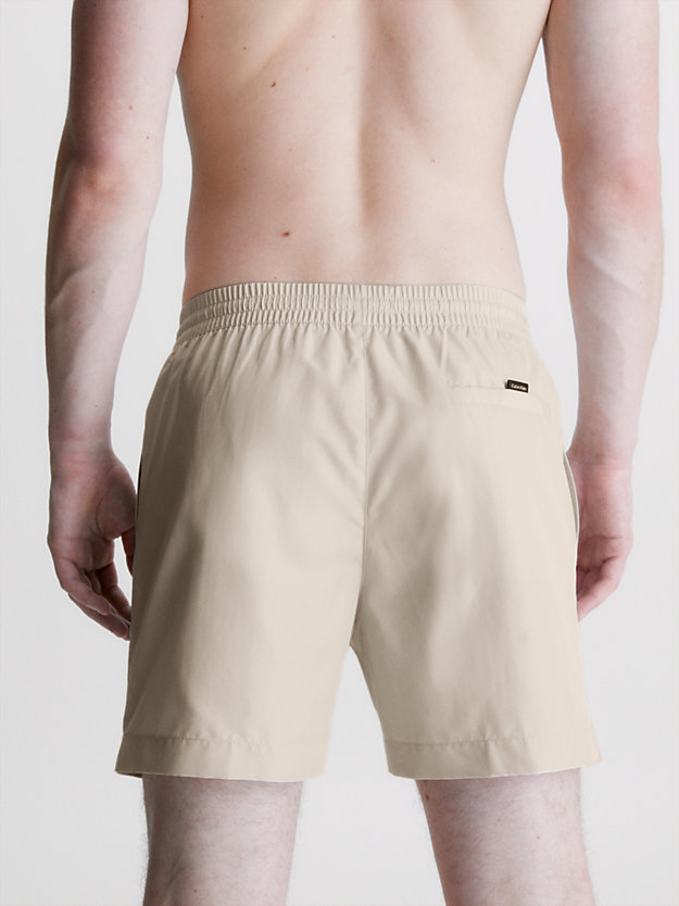 STONY BEIGE Medium Drawstring Swim Shorts - Core Solids for men CALVIN KLEIN
