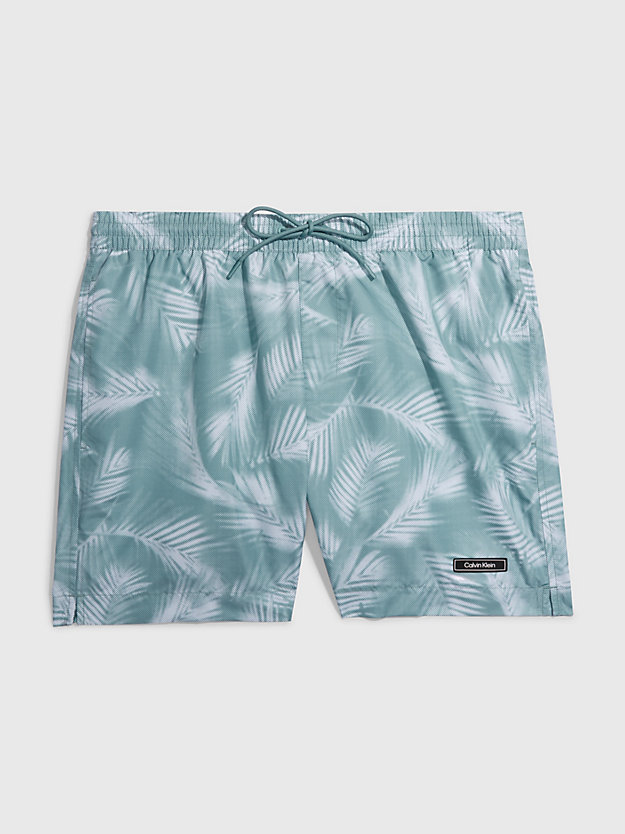 DOTTED PALM JADE AOP Medium Drawstring Swim Shorts - Core Solids for men CALVIN KLEIN