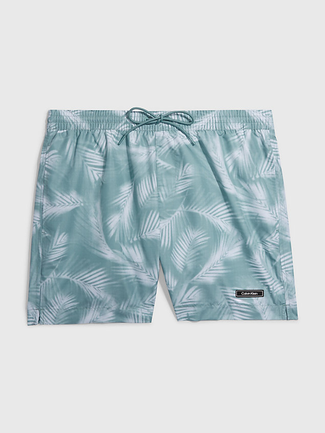 green medium drawstring swim shorts - core solids for men calvin klein