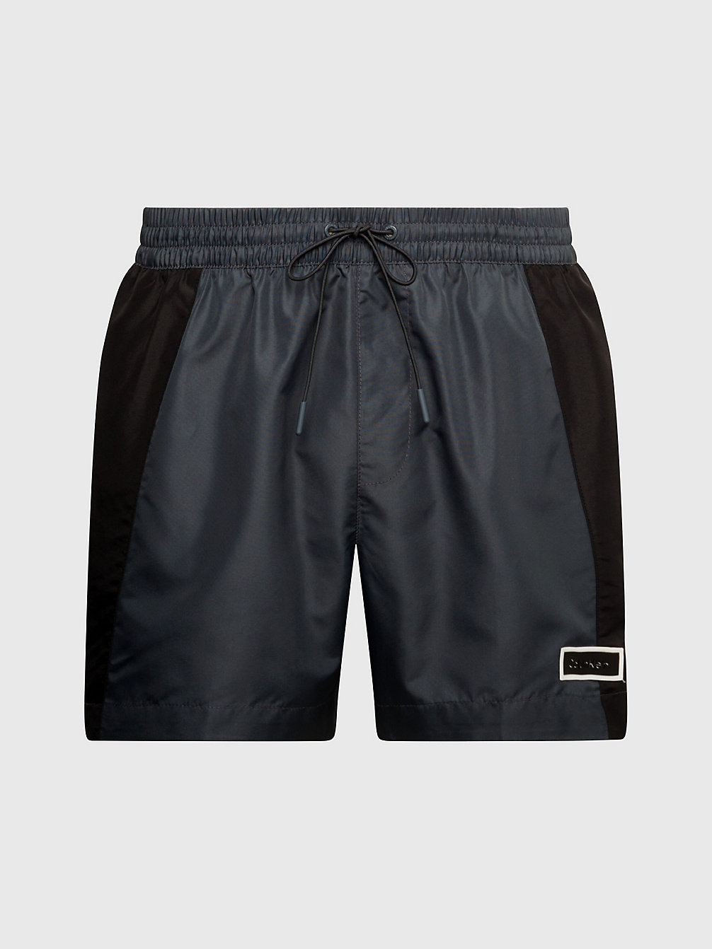 OIL GREY Medium Drawstring Swim Shorts - Core Solids undefined men Calvin Klein