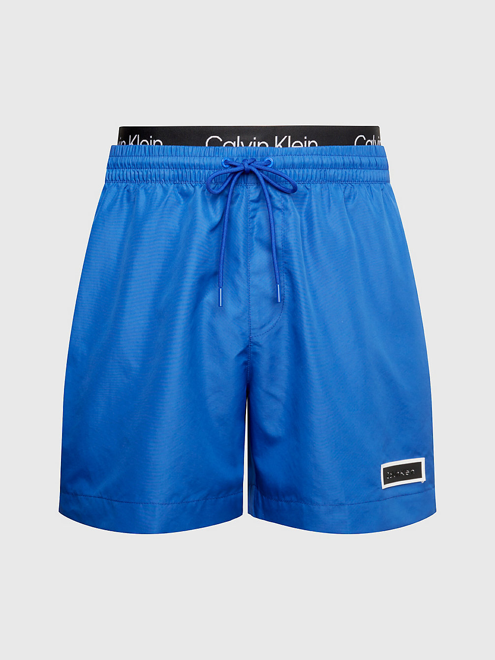 MID AZURE BLUE Double Waistband Swim Shorts - Core Solids undefined men Calvin Klein