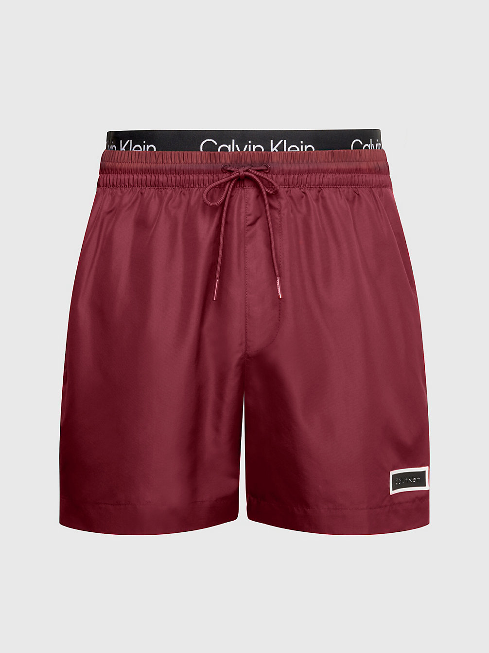 SIENNA BROWN Double Waistband Swim Shorts - Core Solids undefined men Calvin Klein