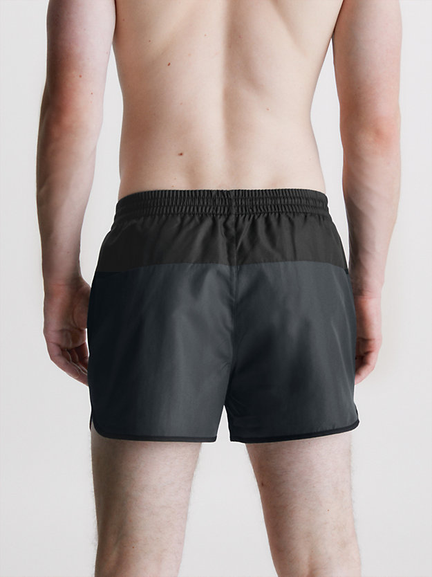 OIL GREY Short Runner Swim Shorts - Core Solids for men CALVIN KLEIN
