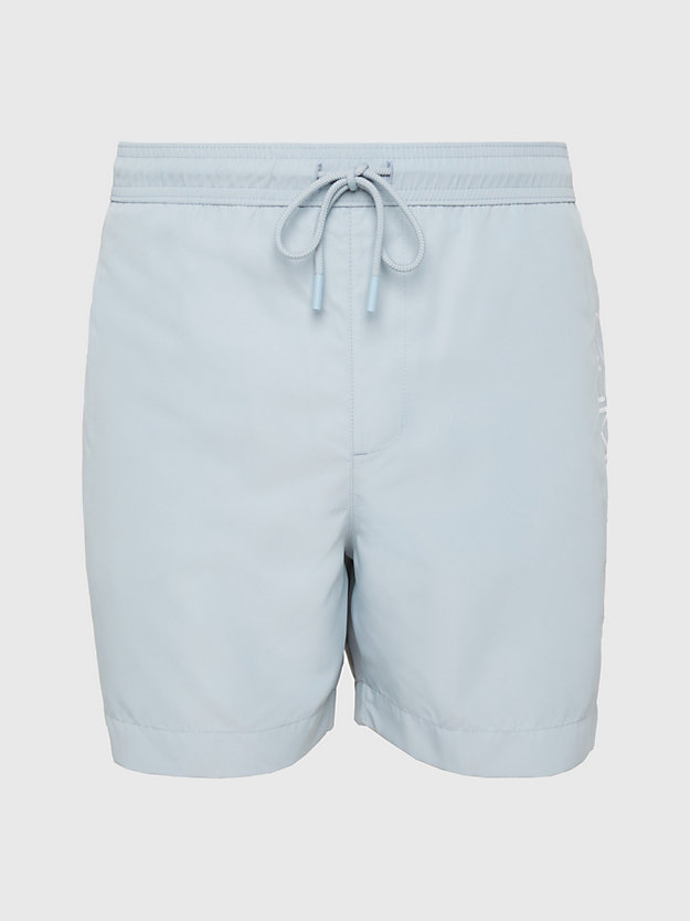 sphere grey medium drawstring swim shorts - core logo for men calvin klein