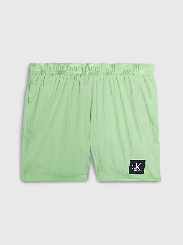 green medium drawstring swim shorts - ck nylon for men calvin klein