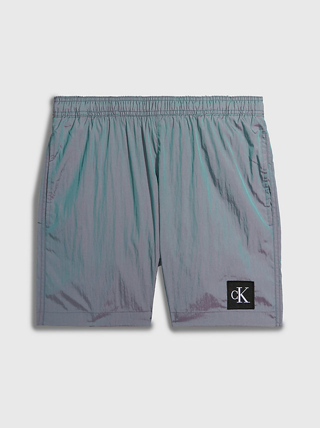 Overcast Grey Medium Drawstring Swim Shorts - CK Nylon undefined men Calvin Klein