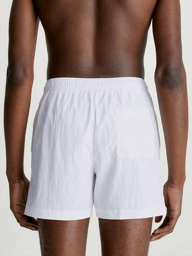 PVH CLASSIC WHITE Medium Drawstring Swim Shorts - CK Nylon for men CALVIN KLEIN