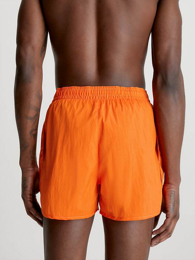 sun kissed orange short runner swim shorts - ck nylon for men calvin klein