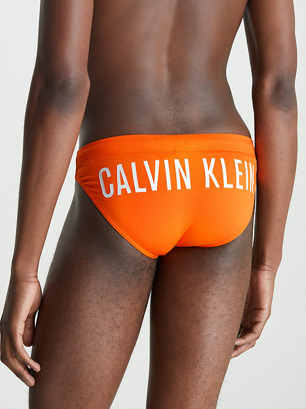sun kissed orange swim briefs - intense power for men calvin klein