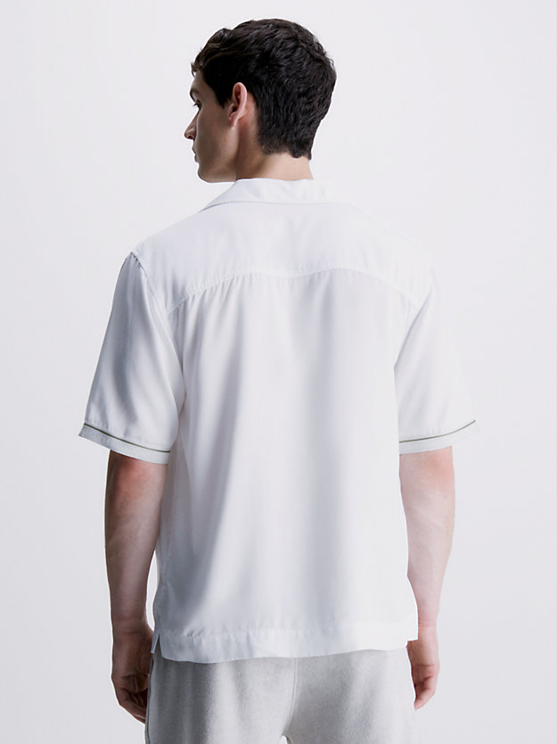 PVH CLASSIC WHITE Beach Shirt - Logo Tape for men CALVIN KLEIN