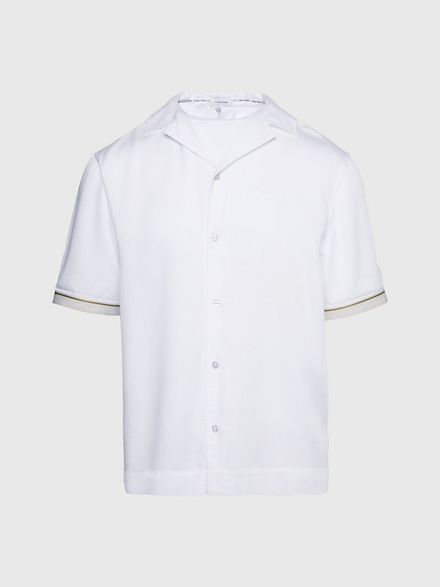 PVH CLASSIC WHITE Beach Shirt - Logo Tape for men CALVIN KLEIN