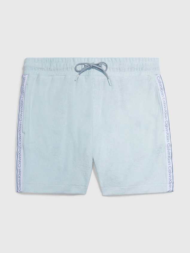 shorts de playa de felpa - logo tape grey de hombre calvin klein